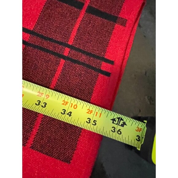 Sioni Red Black Checked Knit Long Sleeved Open Cardigan Sz M - Picture 9 of 11